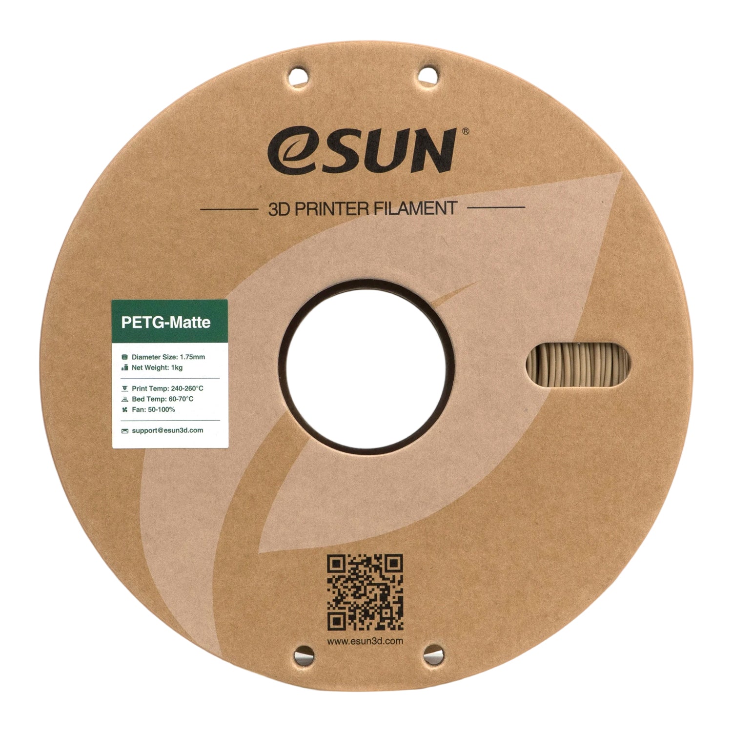 Filament PETG mat aardebruin | eSUN