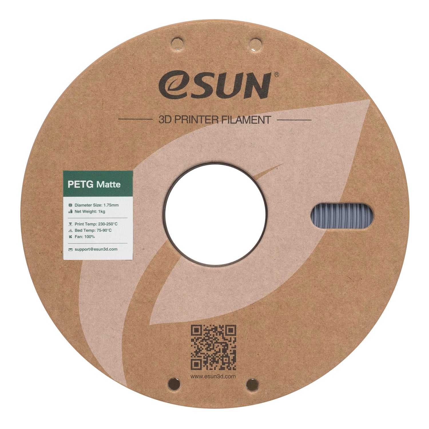 Filament PETG mat donkergrijs | eSUN