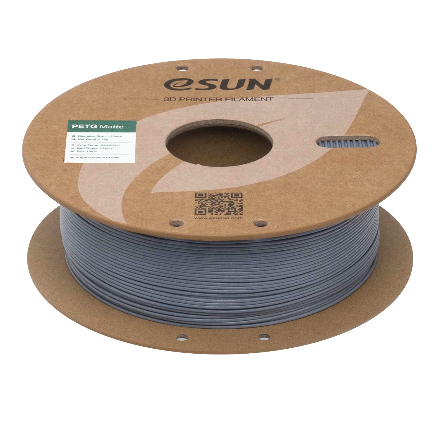 Filament PETG mat donkergrijs | eSUN