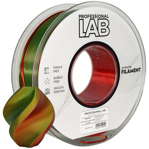 Filament Silk PLA Tri Color rood geel groen | Prof. Lab