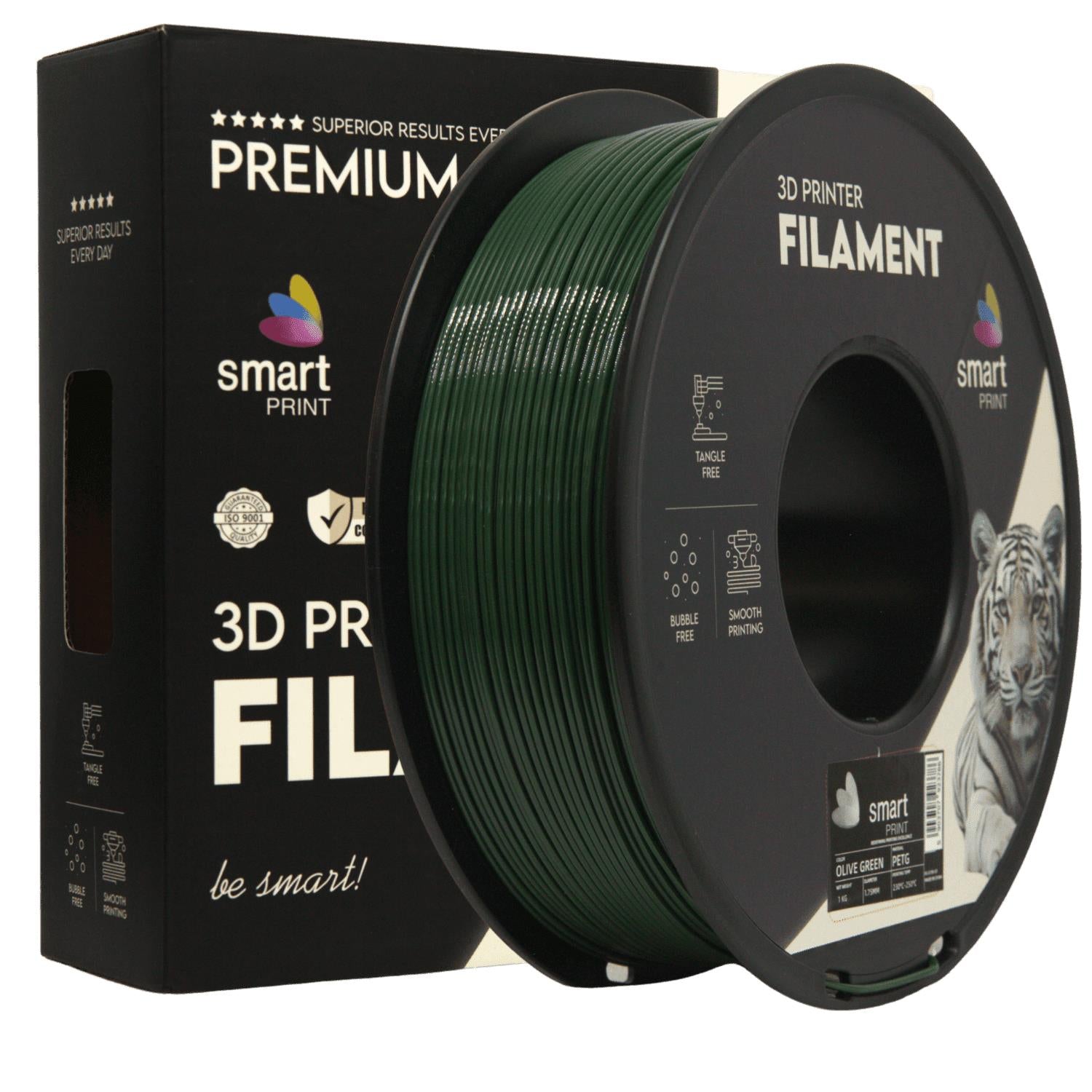 Cívka filamentu PETG olivová zelená, Smart Print, 1,75 mm